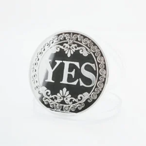 silver yes decision maker coin